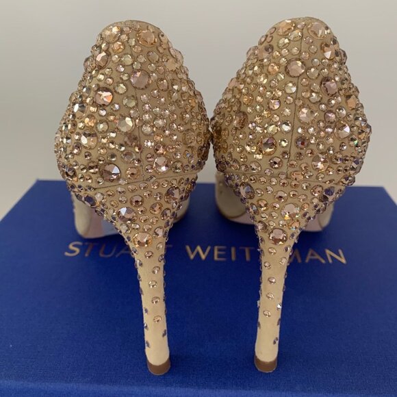 Stuart Weitzman Lalaina Crystal-Embellished Suede - Picture 6 of 8